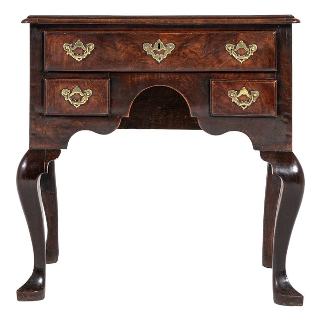 Antique English George II Mahogany Lowboy, 1700s For Sale