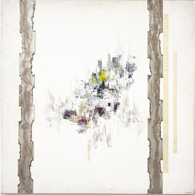 Mario Sinisca, Composition, Mixed Media, 1994 For Sale - Image 4 of 4