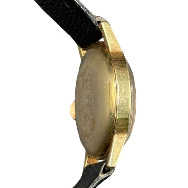1940s Selza Automatic Wwii Military Aviation Pilot Cold Capped 14k Gold Watch For Sale - Image 11 of 12