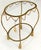 Late 20th Century Italian Gold Gilt Steel Rope Style Kidney Shape Glass top Side Lamp Table Mint For Sale - Image 5 of 17