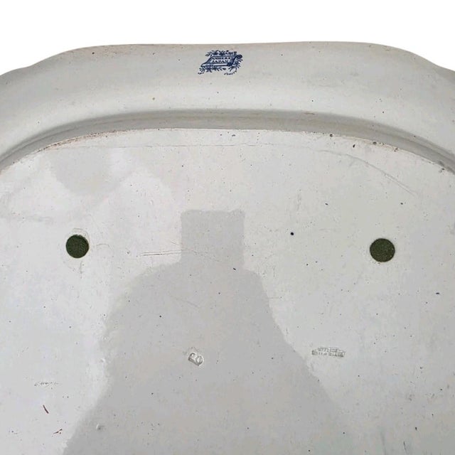 Large 19th-Century Amherst Japan South Wales Pottery Platter For Sale - Image 16 of 18