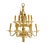 Northern European brass neoclassical chandelier. Late 19th century in excellent condition. Purchased from the estate of...