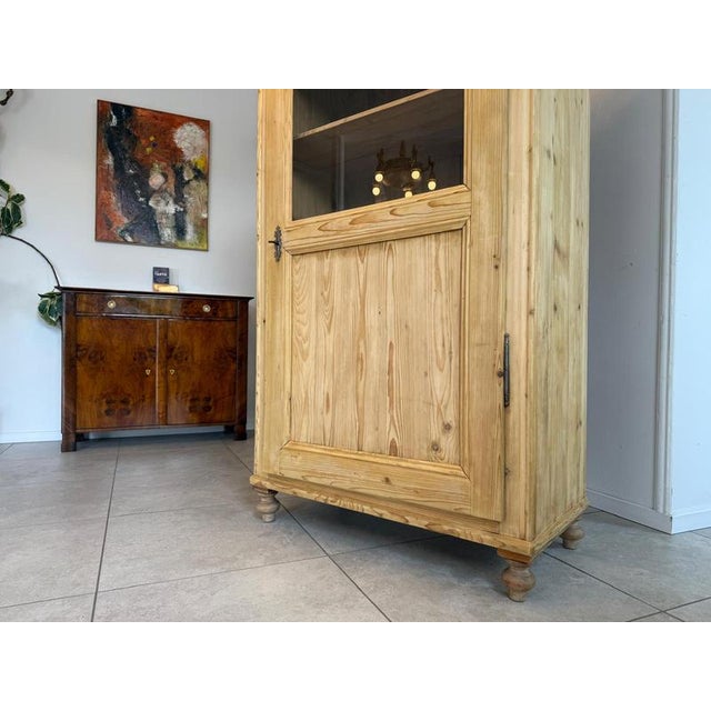 Biedermeier Farmhouse Wood Display Cabinet For Sale - Image 11 of 13