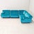 Fiandra Corner Modular Sofa in Blue Velvet by Vico Magistretti for Cassina, 1980s, Set of 4 For Sale - Image 9 of 18