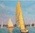 Impressionist Original Oil Painting of Sailing For Sale - Image 3 of 5