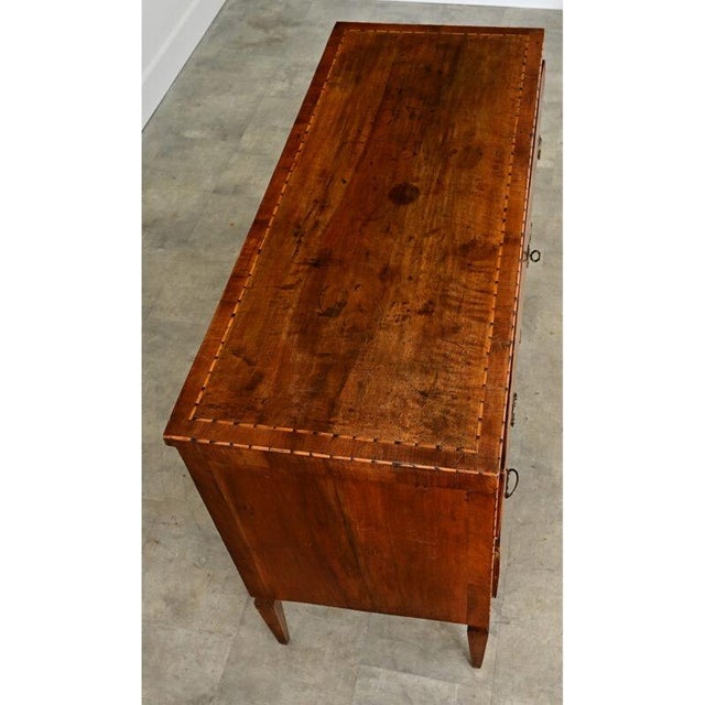 Wood Italian 19th Century Two-drawer Inlay Commode For Sale - Image 7 of 14