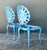 Vintage Blue Metal Shell Back Grotto Chairs - A Pair For Sale - Image 10 of 12