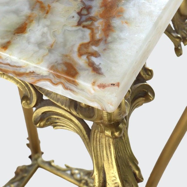 Rococo Gilt Bronze & Onyx Plant Stand C1910 For Sale - Image 9 of 11