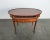 Mid 19th Century Mid 19th Century French Louis XVI Style Marquetry Oval Side Table With Hidden Drawer For Sale - Image 5 of 11