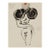Vintage French Fashion Art Print – Sculptural Fur Shoulder Illustration, 30" X 40" For Sale