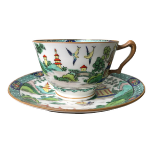 Mid 20th Century Crown Staffordshire "Ye Old Willow" Cup and Saucer