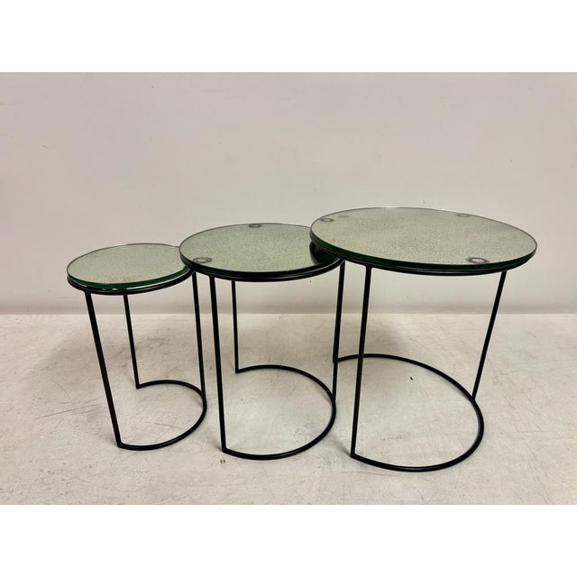 Metal Nesting Tables by Porta Romana, 2000s, Set of 3 For Sale - Image 7 of 17