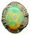 3.67 Carat Australian Crystal Opal Diamond Platinum Swirl Ring, Size 7.75 For Sale