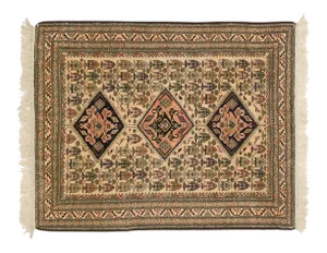 Vintage Ardebil Square Rug - 4'4" X 5'8"