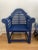 Vintage Royal Blue Lutyens Teak Child’s Garden Chair For Sale - Image 10 of 10