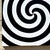 Black Vintage Op Art Swirl Signed Original Oil Painting For Sale - Image 8 of 14