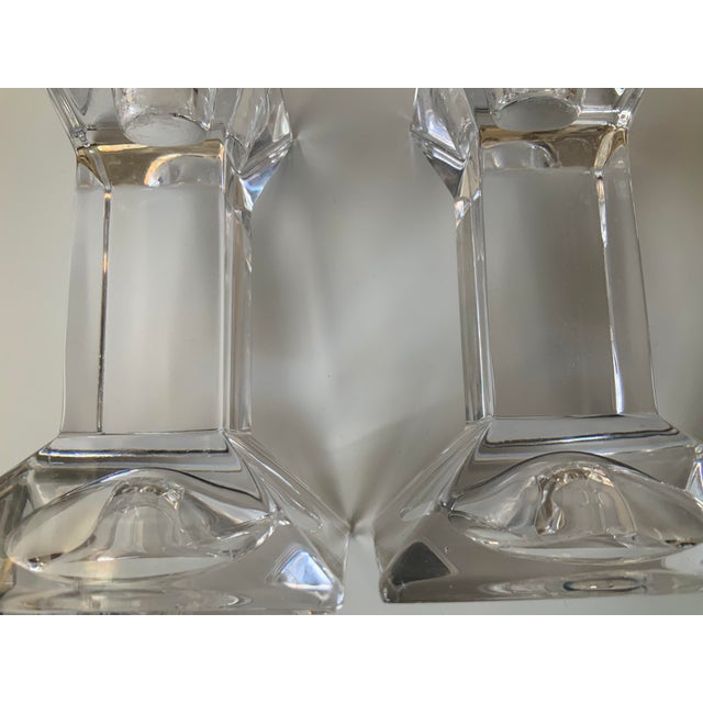 Villeroy and Boch Chrystal Candlestick Holders, a Pair Chairish