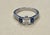 0.70 Ct Natural Sapphire & 0.75 Ct Diamond 18 Karat White Gold Cocktail Ring For Sale - Image 11 of 18