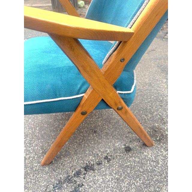 Wood Nordic Armchair from Dal Vera, Italy, 1950s For Sale - Image 7 of 8