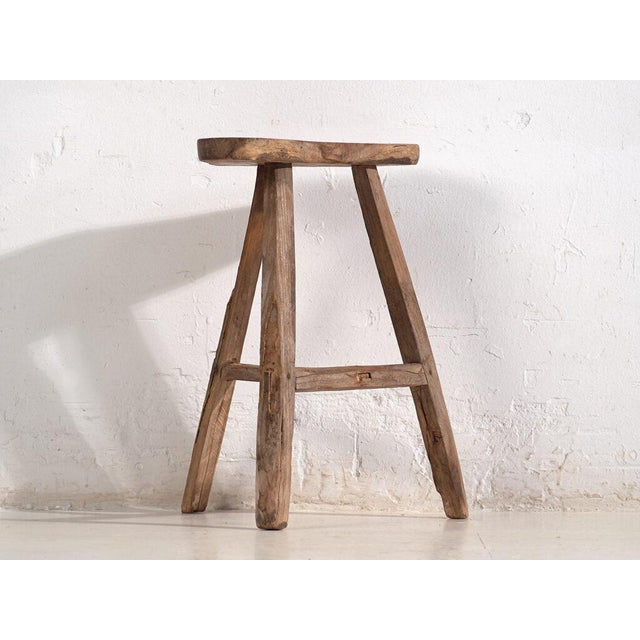 Antique asian stool (c.1900) dimensions: length: 39 cm depth: 21 cm height: 53 cm style: primitive materials and...