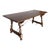 Late 19th Spanish Walnut Dining Fratino Table With Iron Stretcher For Sale
