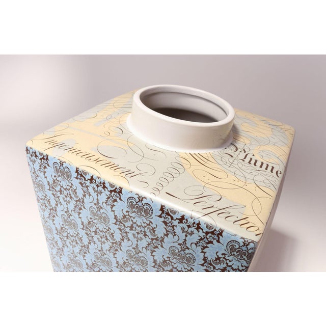 Large Porcelain Four-Sided Ginger Jar by Fringe Studio For Sale - Image 10 of 12