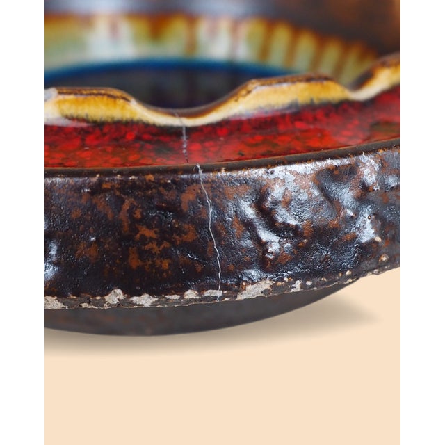 Fat Lava Ashtray with Cracked Glass from Massive, 1960s For Sale - Image 9 of 10