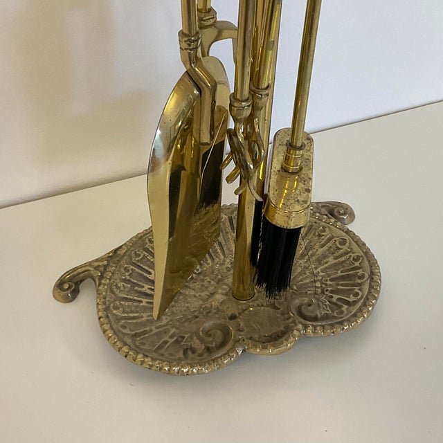 MidCentury Brass Equestrian Fireplace Tools Set of 5 Chairish
