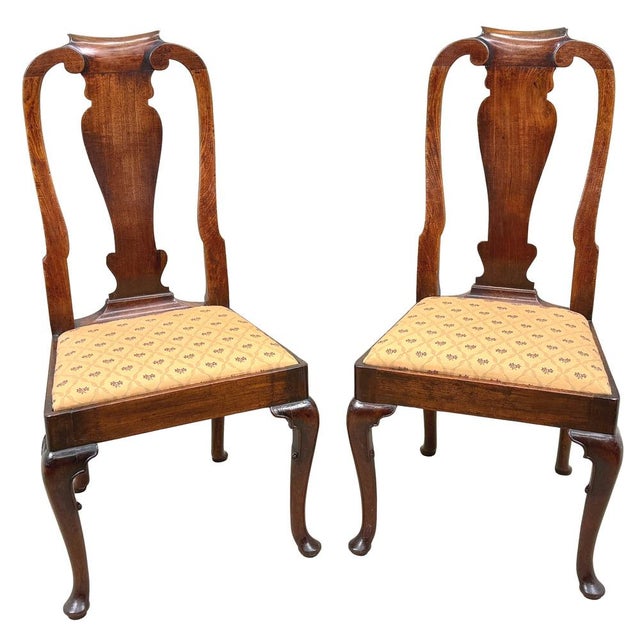 Antique Queen Anne Walnut Dining Chairs, 1710, Set of 6 For Sale - Image 12 of 18