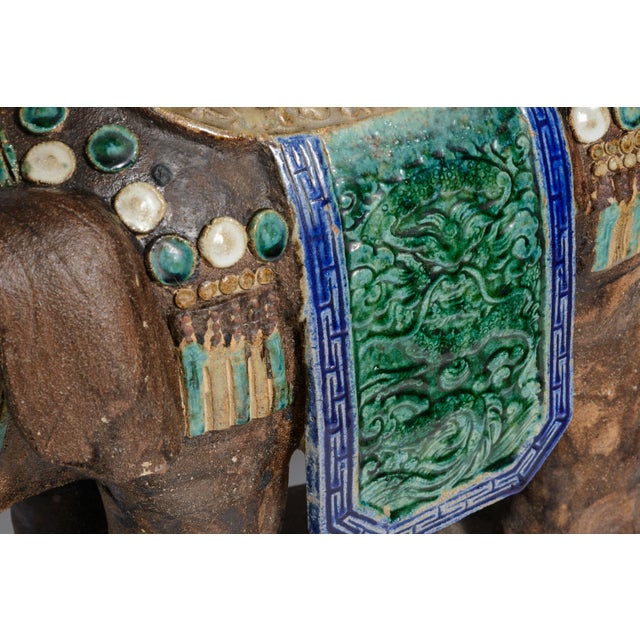 Pair Elephant Garden Seats Rare Large For Sale - Image 14 of 15