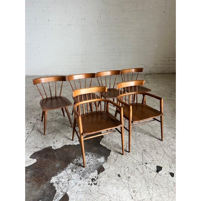 Wood Mid Century Modern Paul McCobb Planner Group Dining Chairs - Set of 6 For Sale - Image 7 of 9