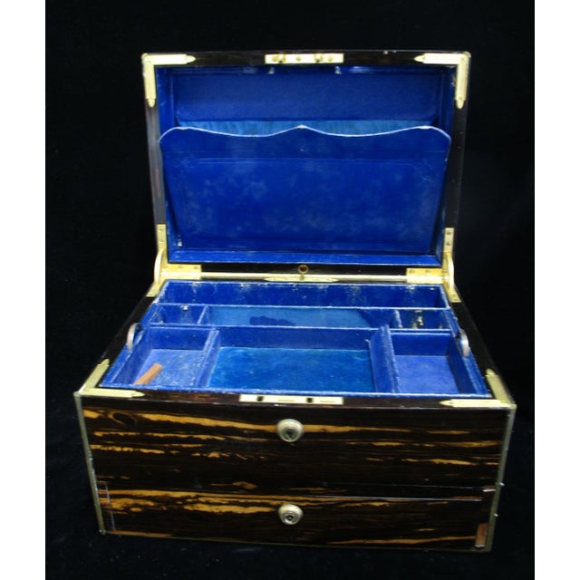 Victorian Antique Coromandel Wood Travel Desk or Vanity Box For Sale In Portland, OR - Image 6 of 9