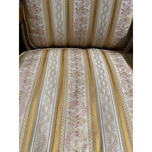 French Late 19th Century Gilt French Bergere Chair For Sale - Image 3 of 3