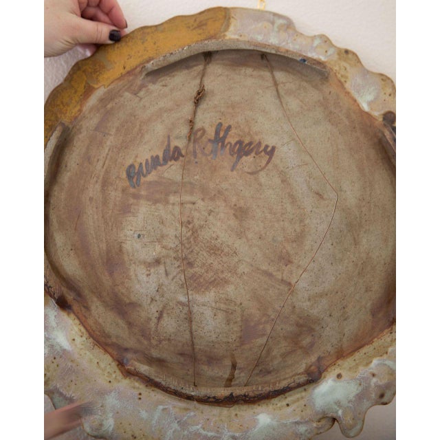 Brenda Rothgery Ceramic Nature Sculpture with Wall Hanging 17.5x18.5