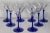 Vintage Set of 8 French Cobalt Blue Arcoroc France Martini or Champange Glasses For Sale - Image 10 of 10