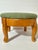 Vintage Mid 20th Century Small Wooden Footstool With Needlepoint Cushion For Sale In Orlando - Image 6 of 12