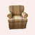 Italian Armchair with Liberty Striped Fabric, 1990s For Sale - Image 3 of 7
