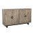 Washed Double Medallion Carved Wood Credenza For Sale - Image 9 of 12