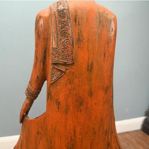 Carved Standing Burmese Buddha Statue For Sale - Image 11 of 18
