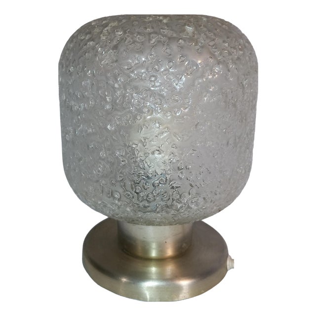 Table Lamp in Aluminum and Glass from Doria Leuchten, Germany, 1970s For Sale