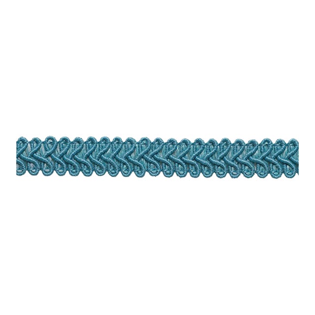 Sample - Schumacher Astor Braid Indoor & Outdoor in Ocean For Sale