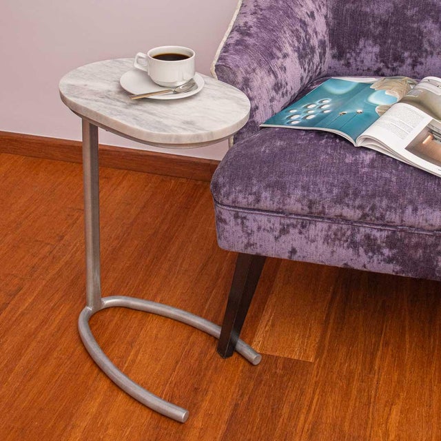 Narrow Marble Top Side Table from Forzini For Sale - Image 9 of 13