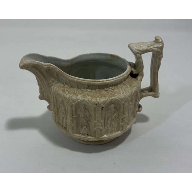 Antique Charles Meigh Apostle Jug, Gothic Revival Stoneware, England For Sale - Image 9 of 12