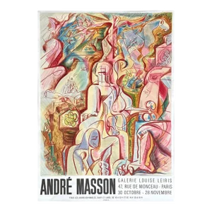 Vintage 1970 André Masson Lithographic Exhibition Poster