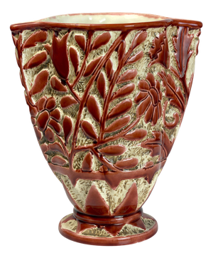 Art Deco Red Glazed Ceramic Model 656 Vase attributed to Beswick, England, 1930s