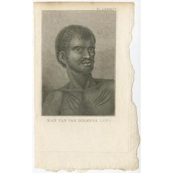 Native Aboriginal of Van Diemans Land, 1803, Paper For Sale - Image 4 of 5