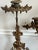 Antique 3 Piece Set Girandole Candelabra Gold Gilt With Marble Bases For Sale - Image 11 of 11