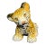 Vintage Italian Figural Hand Painted Baby Leopard Terra Cotta Sculpture For Sale