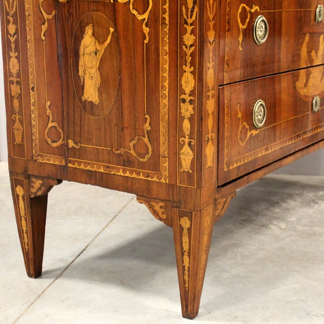 Italian Louis XVI Chest of Drawers in Walnut For Sale - Image 15 of 16