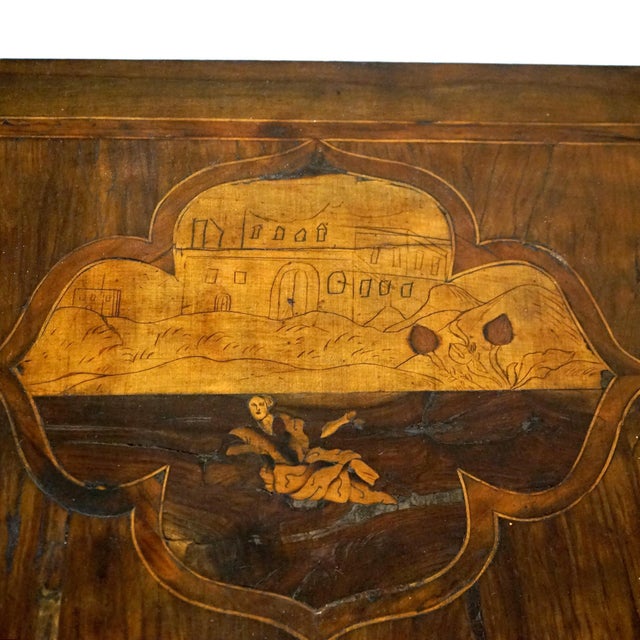 Italian Antique 18thC Italian Satinwood Inlaid & Ebonized Single Door Commode C1760 For Sale - Image 3 of 12